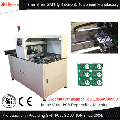 Melangkah / Perangkat Pemisah PCB V-Cut Berbasis Motor Servo dengan Beberapa Bilah Melingkar