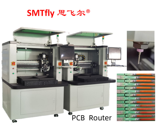 0.1mm Memotong presisi PCB Router Mesin dengan tangan kiri 0.8-2.5mm Routing