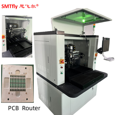 50000r/S 20W White PCB Depaneling Router melalui Program Controlling Teaching Box