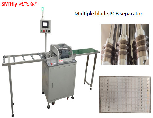 Multiple Blade PCB Separator 1.0mm Tebal Mesin Pemotong PCB Presisi SMT untuk Pencahayaan LED