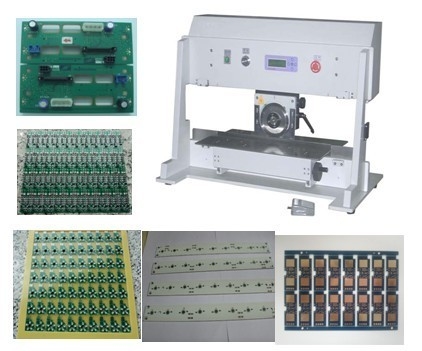 Mesin pemisah PCB presisi struktural tipe otomatis bermotor dengan kontrol program LCD