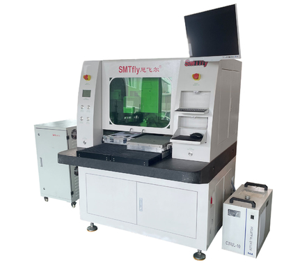0.02mm Memotong Precision Laser PCB Depaneling Machine dengan desain keamanan yang ketat