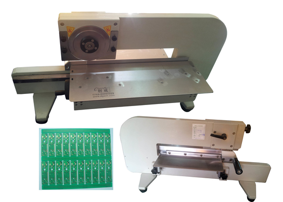 Mudah Untuk Mengoperasikan Mesin Pemisah PCB Pemotong Bermotor 330mm Fr4 Tekan Tangan
