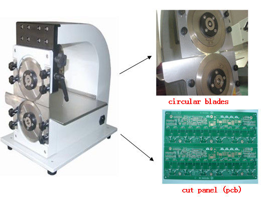 200mm / S Mini Cutting Shear PCB Depanelizer Dengan Dua CAB Circle Blades