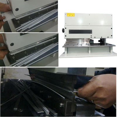 2.0mm FR4 Board PCB V Cut Machine Dengan Dua Pisau Linear Tajam